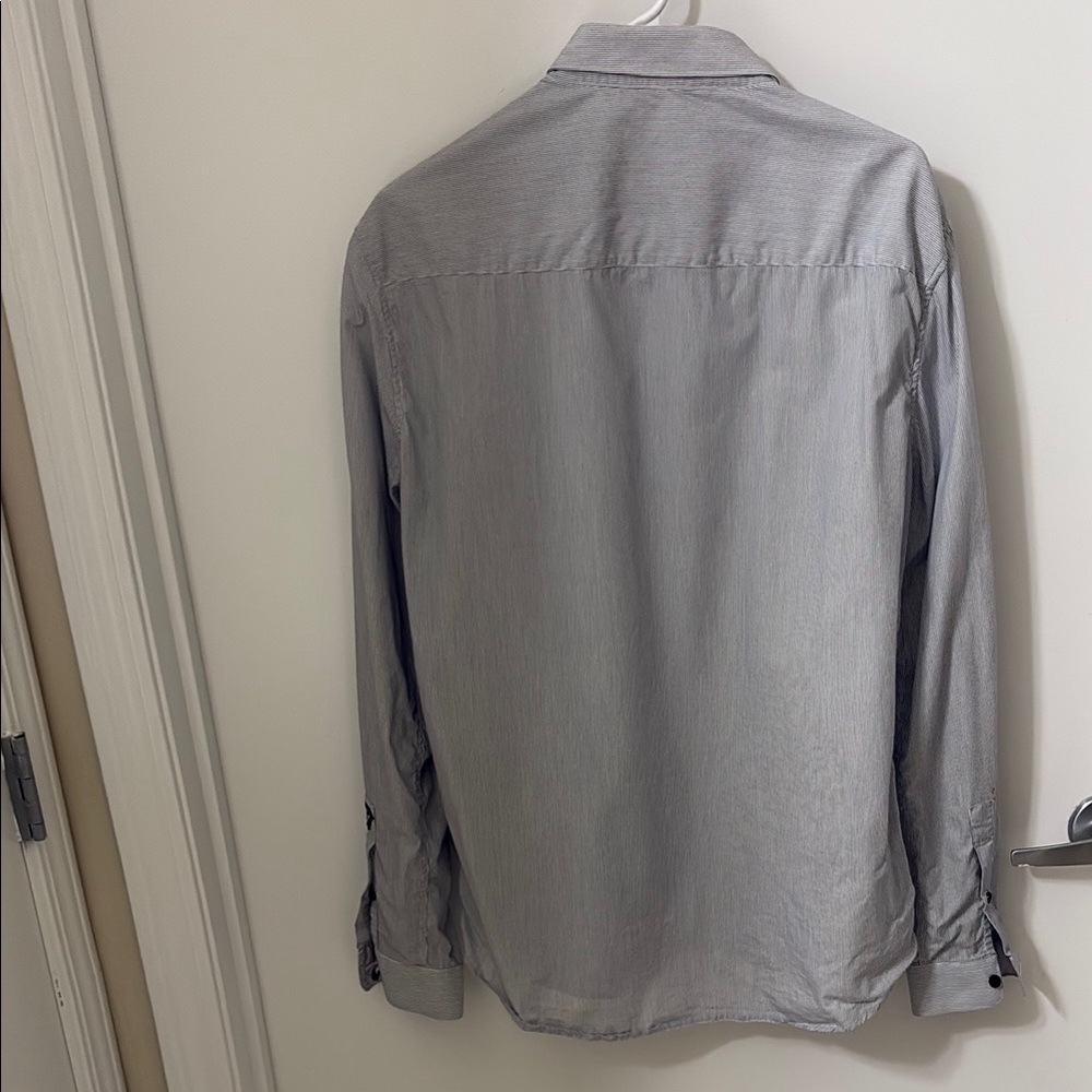 Versace Collection Men's Large Gray Button-Up Shi… - image 2